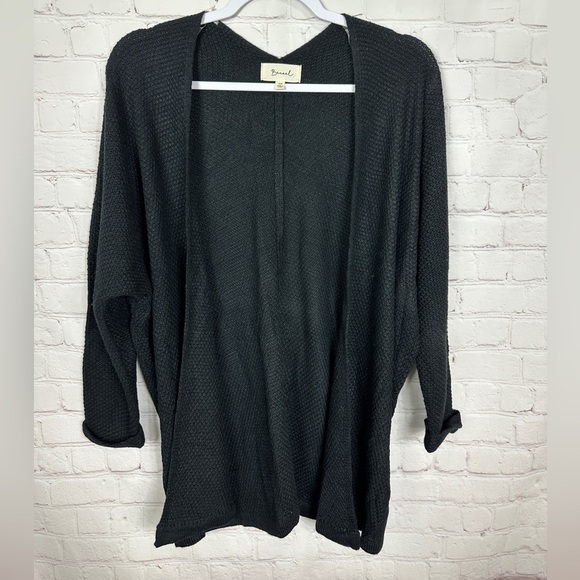 Becool black Long Sleeve Open Cardigan Knit Sweater Sz S/M, GUC - Picture 1 of 5